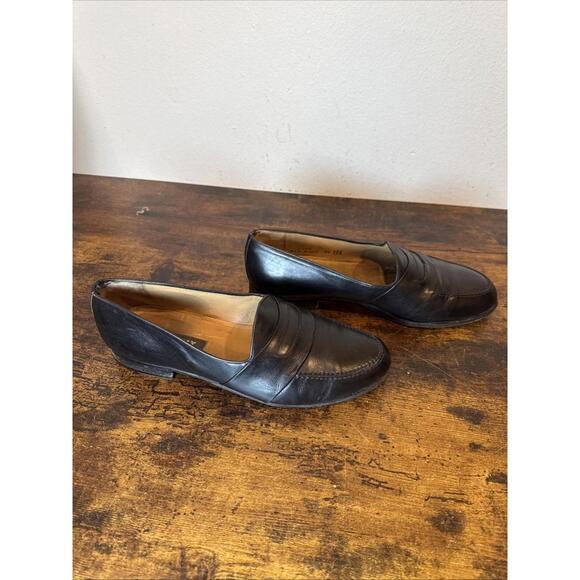 Bally Agro Penny Loafers Black Leather 9.5 EEE Made in Italy Solid Used main image 7